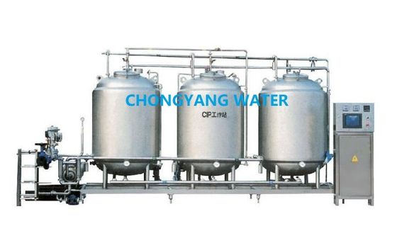 SS Cip Solution خزان المياه يغسل نظام Cip الآلي لمصنع الجعة في صناعة الأغذية