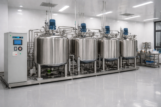 Pharma Solution Preparation System 500L with SS316L Tank (GMP Design, Mirror Polished Ra≤0.4μm)