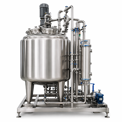 GMP Solution Preparation System 1000L with SS316L Mixing Tank (Automatic PLC Control, CIP Ready)
