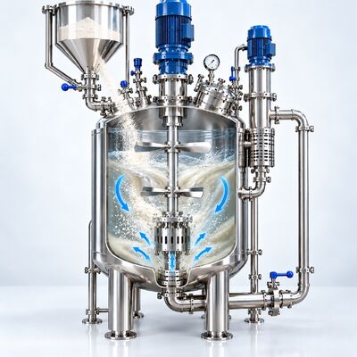 800L Powder Dissolving Mixing System with High Shear Mixer and SS316L Tank