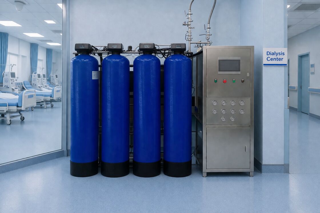 RO EDI Medical Water Purification Systems تكنولوجيا تنقية المياه للطب 100LPH